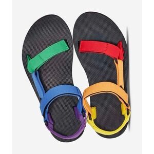 Teva Sandals Universal Pride‎ Rainbow Colorblock Black NWT Women's 10